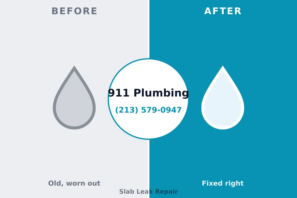 Before and after: plumbing repair Avalon, CA